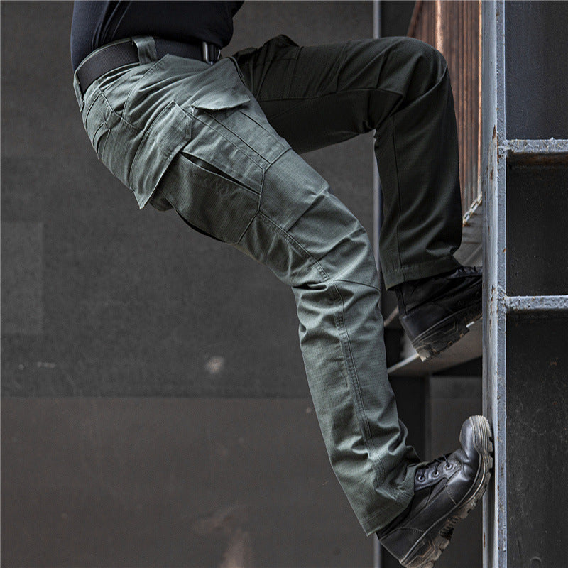 Men’s Reinforced Knee Tactical Cargo Pants – Army Green