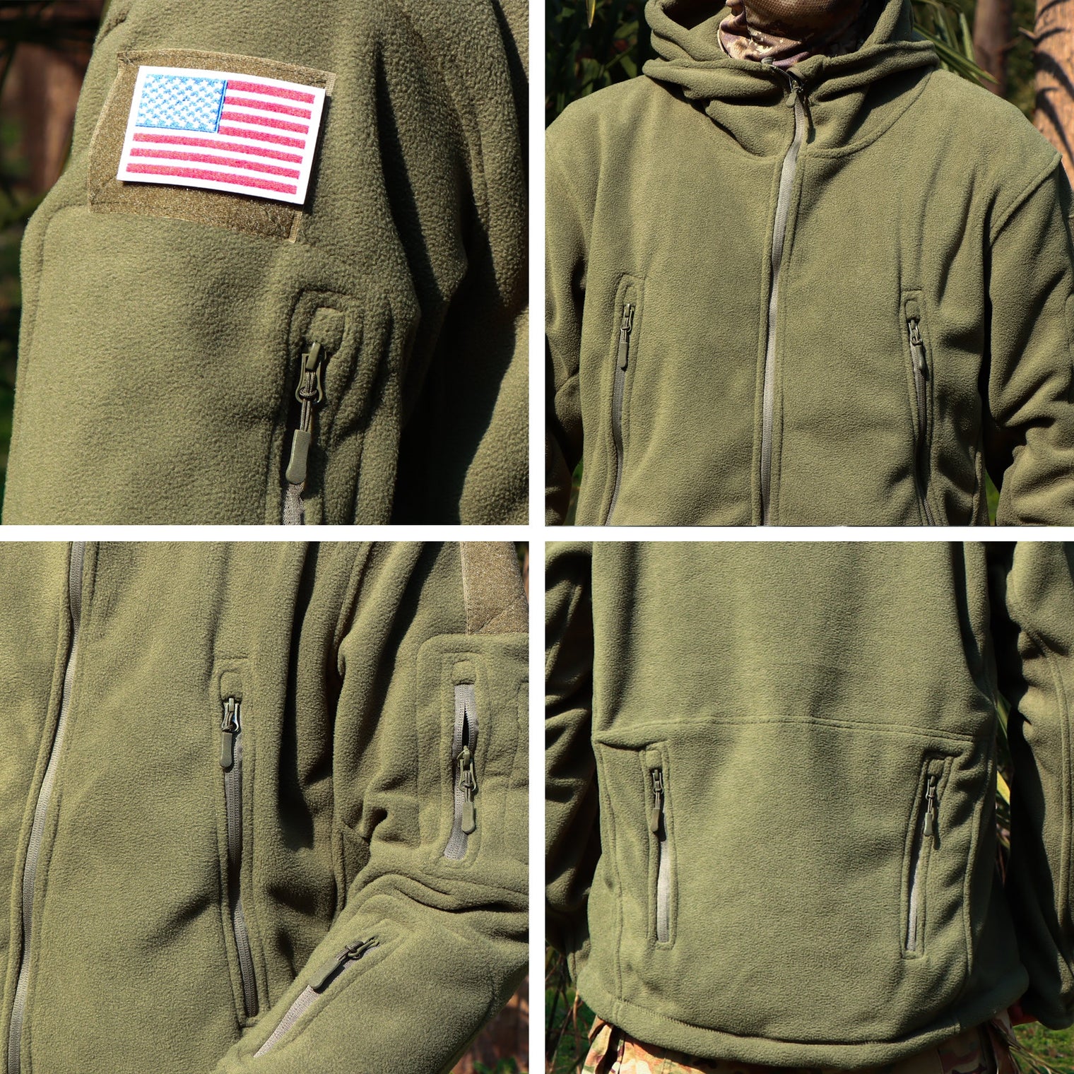 Men’s Warm Fleece Hooded Tactical Jacket – Military Style