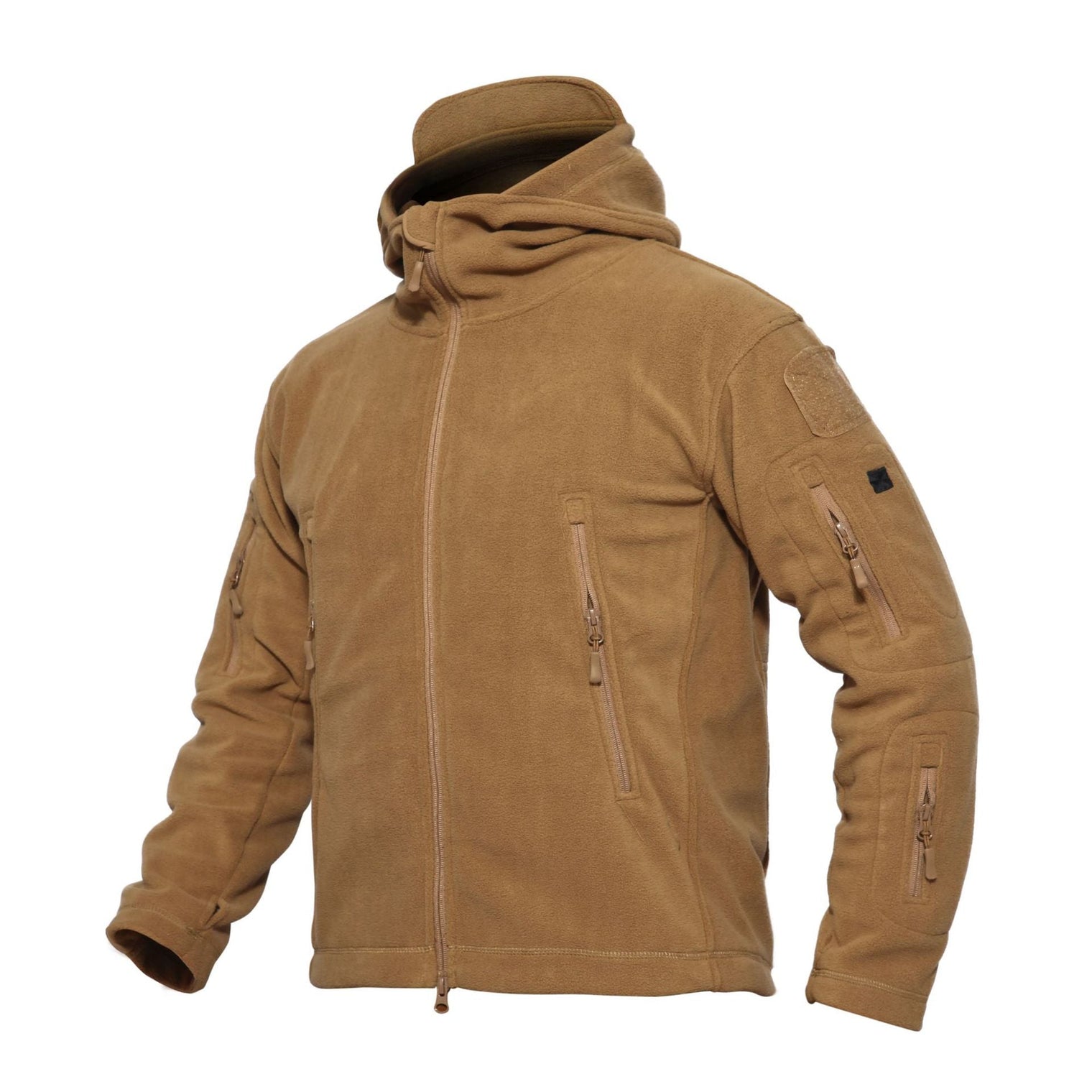 Men’s Warm Fleece Hooded Tactical Jacket – Military Style