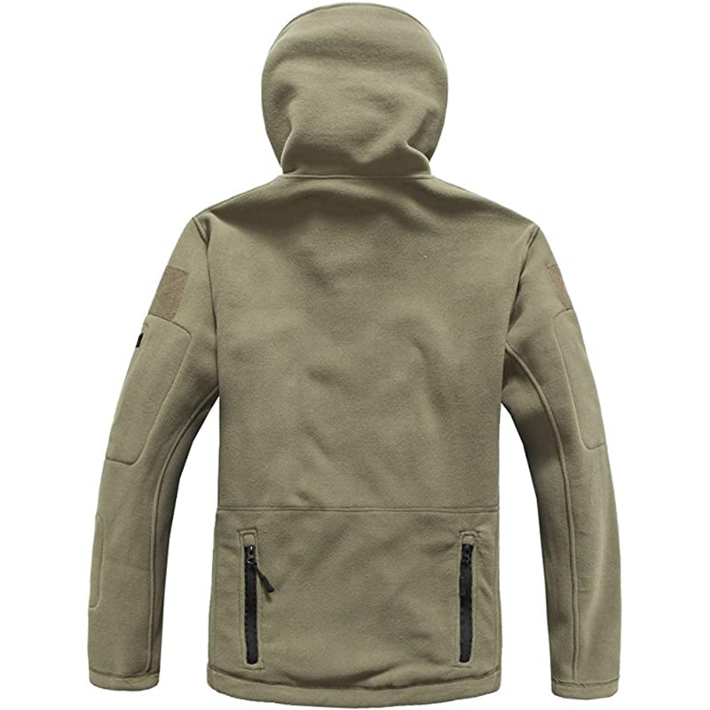 Men’s Warm Fleece Hooded Tactical Jacket – Military Style
