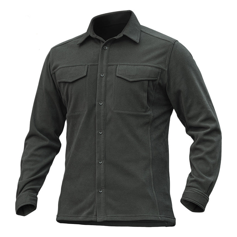 Men’s Stretch Fabric Flannel Shirt Jacket – Winter Warmth