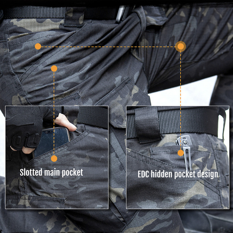 Men’s Reinforced Knee Tactical Cargo Pants – Army Green