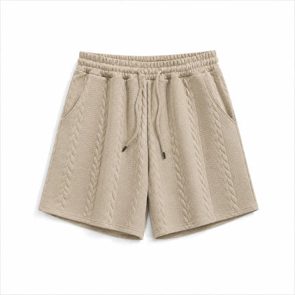 Casual Jacquard T-shirt Shorts Set