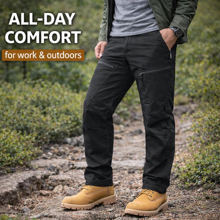 Men’s Urban Outdoor Waterproof Cargo Tactical Pants - Balck