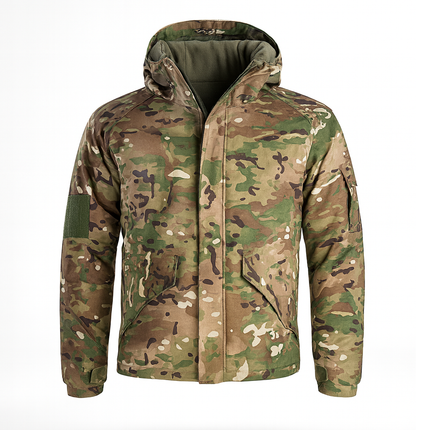 Men’s Softshell Tactical Fleece Jacket – Military Hooded Coat