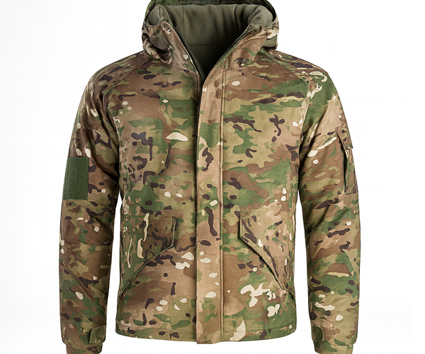 Men's Softshell Tactical Fleece Jacket – Military Hooded Coat – Falour