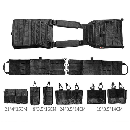 The Modular Rapid Assault Tactical Vest is a ultimate combat-ready plate carrier for all tactical situations.  The full-body MOLLE system allows you to easily add other essentials. Crafted from 1000D nylon, it offers exceptional durability, reinforced shoulder straps, and multiple patch panels for customization. 