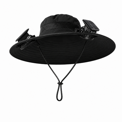 Solar-Powered Cooling Hat with Dual Fans and UV Protection