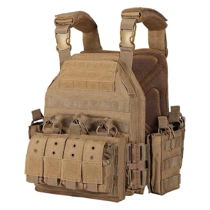 The Modular Rapid Assault Tactical Vest is a ultimate combat-ready plate carrier for all tactical situations.  The full-body MOLLE system allows you to easily add other essentials. Crafted from 1000D nylon, it offers exceptional durability, reinforced shoulder straps, and multiple patch panels for customization. 