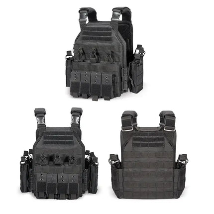 The Modular Rapid Assault Tactical Vest is a ultimate combat-ready plate carrier for all tactical situations.  The full-body MOLLE system allows you to easily add other essentials. Crafted from 1000D nylon, it offers exceptional durability, reinforced shoulder straps, and multiple patch panels for customization. 