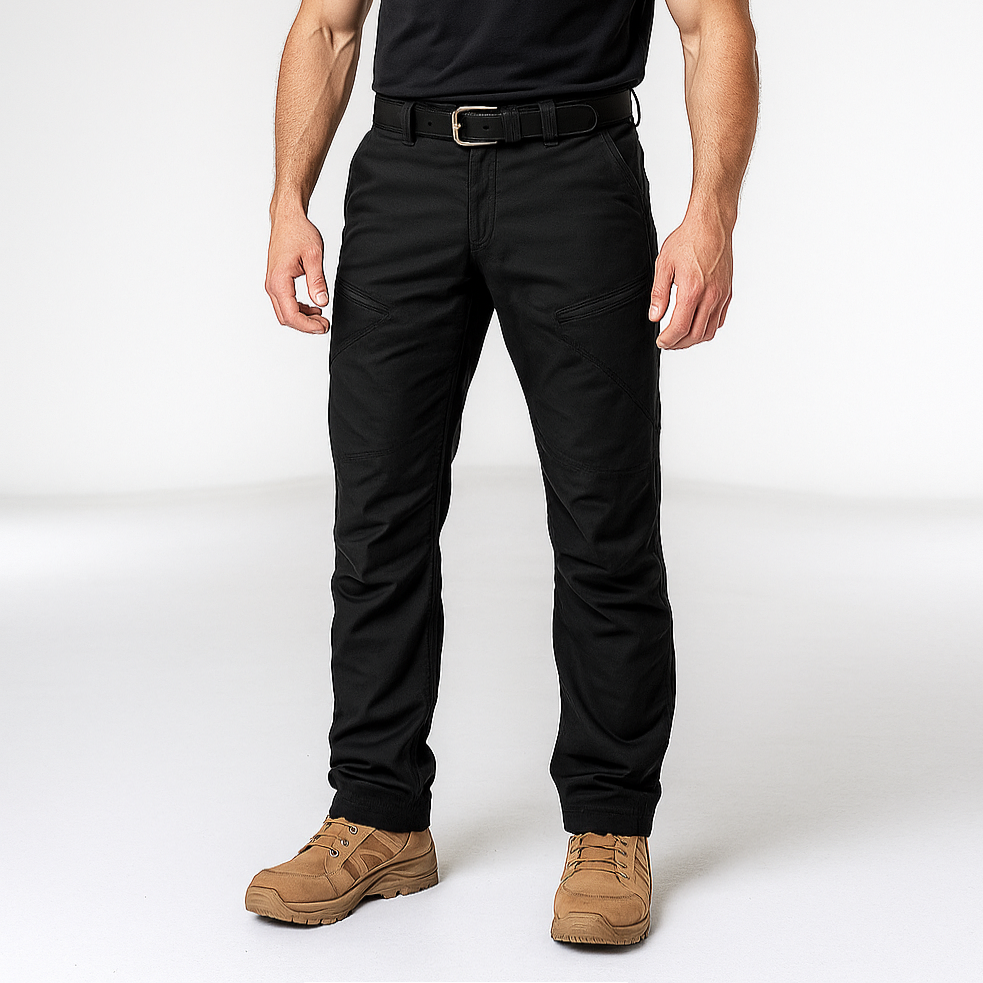 Men's Durable Outdoor Cargo Pants – Black – Falour