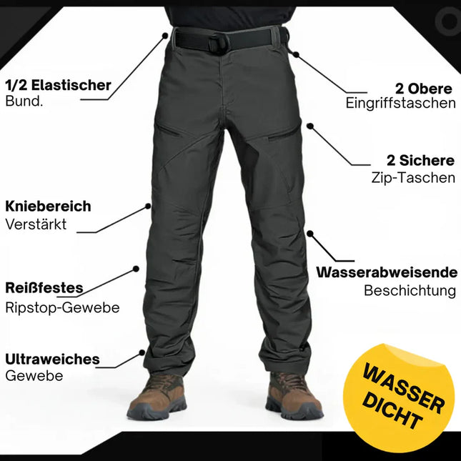 Men’s Urban Outdoor Waterproof Cargo Tactical Pants - Balck