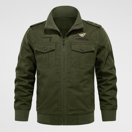 Falour Cotton Lightweight Army Winderbreaker Jacket