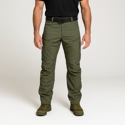 Men’s Multi-Pocket Outdoor Cargo Pants – Army Green