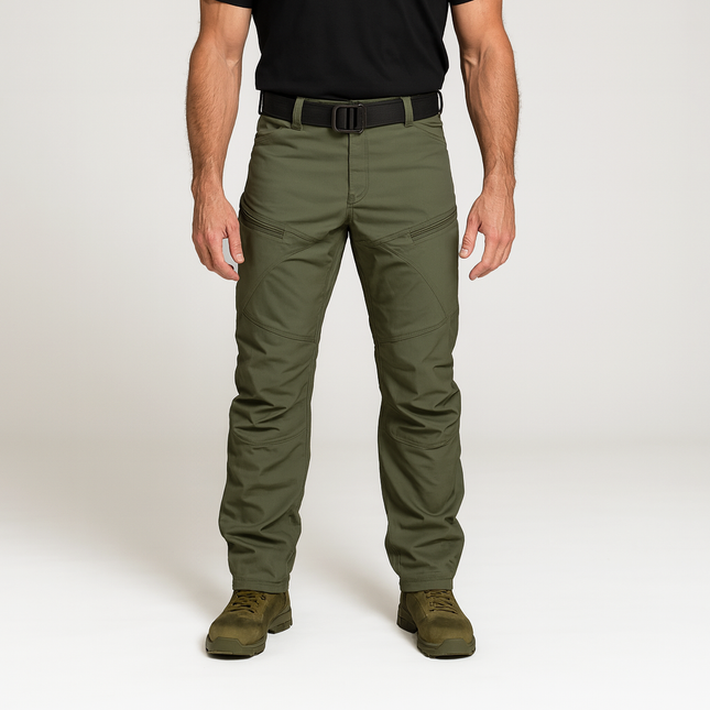 Men’s Multi-Pocket Outdoor Cargo Pants – Army Green