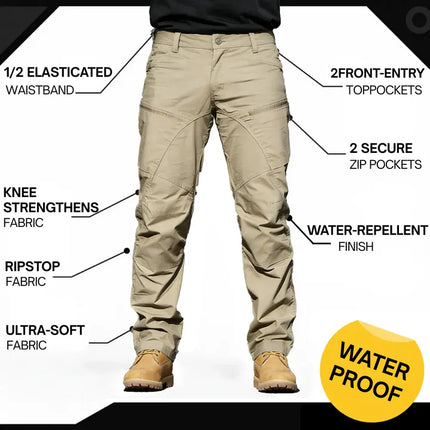 Men’s Urban Lightweight Waterproof Tactical Pants – Outdoor Cargo Hiking Pant