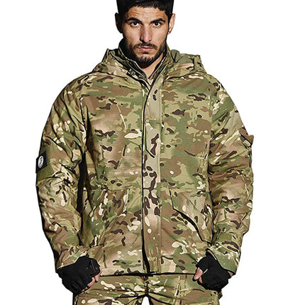 The G8 Soft Shell Tactical Jacket Coat Military Fleece Hooded. This classic jacket is built to last. You'll enjoy free range of motion thanks to a bi-swing back, and drawcord at the waist, bottom, and hood offer added protection and warmth. 