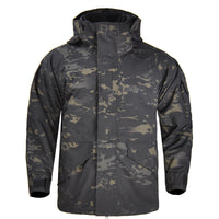 Men’s Softshell Tactical Fleece Jacket – Military Hooded Coat