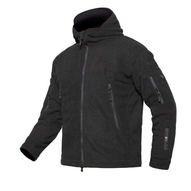Men’s Warm Fleece Hooded Tactical Jacket – Military Style