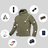 Men’s Warm Fleece Hooded Tactical Jacket – Military Style