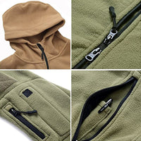 Men’s Warm Fleece Hooded Tactical Jacket – Military Style