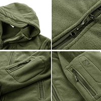 Men’s Warm Fleece Hooded Tactical Jacket – Military Style