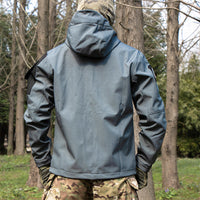 Men’s 5-in-1 Softshell Water-Resistant Tactical Outdoor Jacket