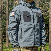 Men’s 5-in-1 Softshell Water-Resistant Tactical Outdoor Jacket