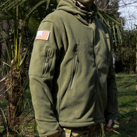 Men’s Warm Fleece Hooded Tactical Jacket – Military Style