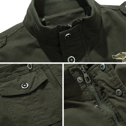 Falour Cotton Lightweight Army Winderbreaker Jacket