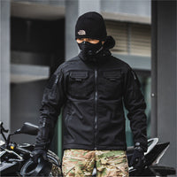 Men’s 5-in-1 Softshell Water-Resistant Tactical Outdoor Jacket