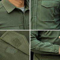 Men’s Stretch Fabric Flannel Shirt Jacket – Winter Warmth