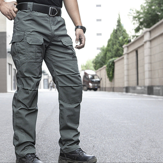 Men’s Reinforced Knee Tactical Cargo Pants – Army Green
