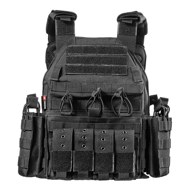 The Modular Rapid Assault Tactical Vest is a ultimate combat-ready plate carrier for all tactical situations.  The full-body MOLLE system allows you to easily add other essentials. Crafted from 1000D nylon, it offers exceptional durability, reinforced shoulder straps, and multiple patch panels for customization. 